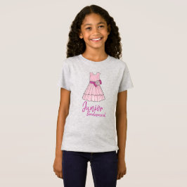 Camiseta Noviaria júnior Pink Bridal Party Vestido Chica Te