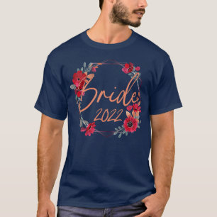 Camiseta Novias 2022 Fiesta de pareja de flores Tee