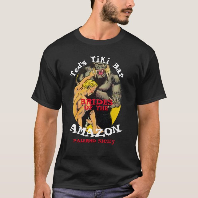 Camiseta Novias del Amazonas Ted's Tiki Bar Palermo Italia (Anverso)
