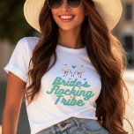 Camiseta Novias retro flamingo que acuden a una tribu con d<br><div class="desc">#zazzlemade</div>