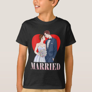 Camiseta Novias y novias Boda feliz matrimonio