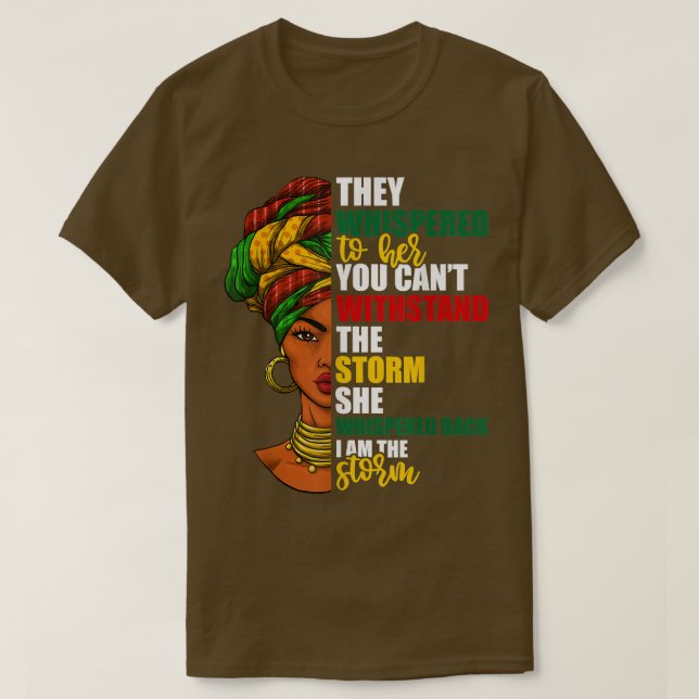 Camiseta Noviembre Camisas del Orgullo Africano para las mu (Diseño del anverso)