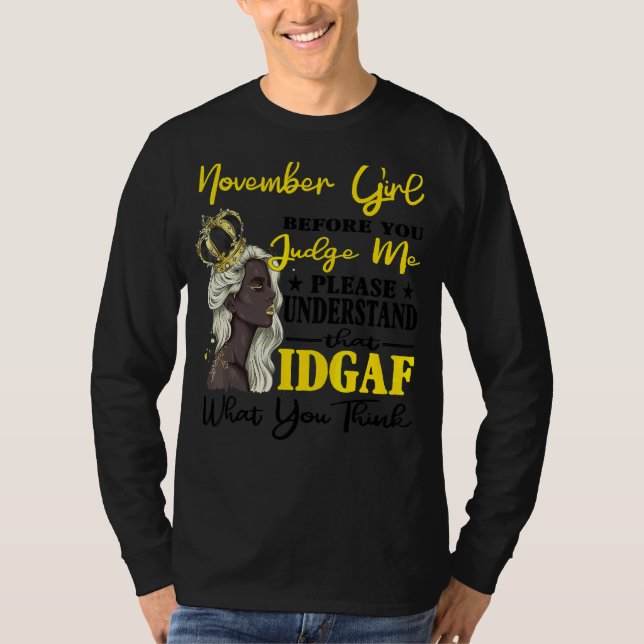 Camiseta Noviembre Chica Antes De Juzgarme Por Favor Entend (Anverso)