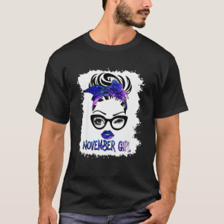 Camiseta Noviembre Chica Galaxy Bleached Messy Bun - Cumple