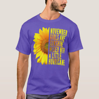 Camiseta Noviembre Chicas Sunshine Mide Huracán Sunflower B