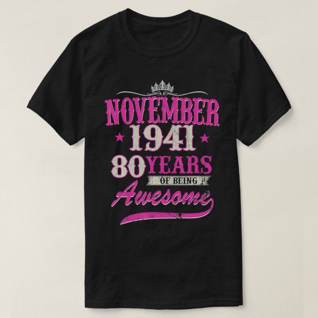 Camiseta Noviembre de 1941.80 años de asombroso 80° (Diseño del anverso)