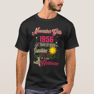 Camiseta Noviembre de 1956 67º cumpleaños Noviembre Chica 1