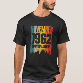 Camiseta Noviembre de 1962 59 años Cumpleaños Editio Limite