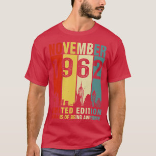 Camiseta Noviembre De 1962 Edición Limitada 60 Años De Ser 