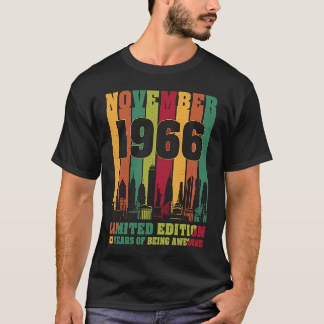 Camiseta Noviembre de 1966 53er cumpleaños 53 años cumpleañ (Anverso)