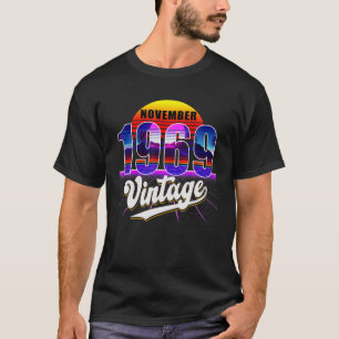Camiseta Noviembre De 1969 Retro 52º Cumpleaños Vaporwave 5
