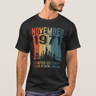 Camiseta Noviembre De 1971 51 Años De Asombroso 51º Nacimie