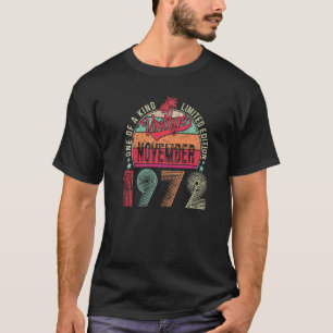 Camiseta Noviembre de 1972 50 años de edad 50º cumpleaños M