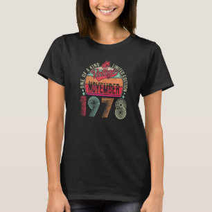 Camiseta Noviembre de 1978 44 años 44 cumpleaños M
