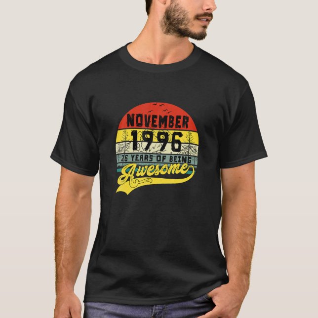 Camiseta Noviembre De 1996 26 Años De Edad Asombrosa 26º Na (Anverso)