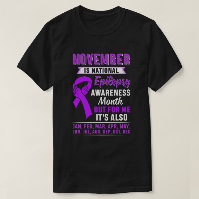 Camiseta Noviembre es el mes de la Conciencia sobre la Epil (Diseño del anverso)