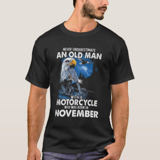 Camiseta Noviembre Nunca Subestimar A Un Viejo Con Mucha Ge