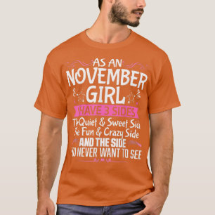 Camiseta Noviembre Reina nacida en Nove de cumpleaños aburr