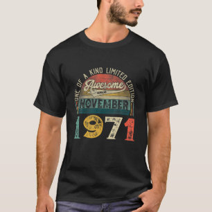 Camiseta Noviembre Vintage 1971 Limited 50 Years Old 50Th B