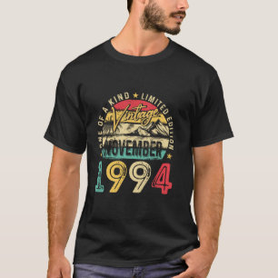 Camiseta Noviembre vintage 1994 30º 30 Regalos de cumpleaño