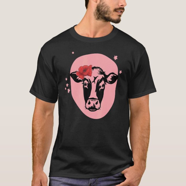 Camiseta Novilla con flor Ganado (Anverso)