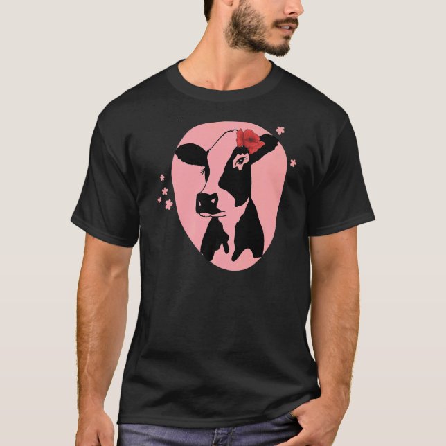 Camiseta Novilla con flor Ganado (Anverso)