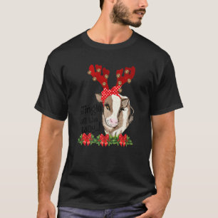 Camiseta Novilla Jingle All The Way Vaca Feliz Navidad Gran
