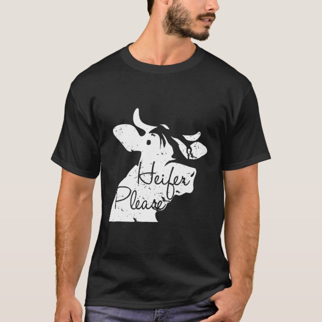 Camiseta Novilla Por Favor Granjero Vaca (Anverso)