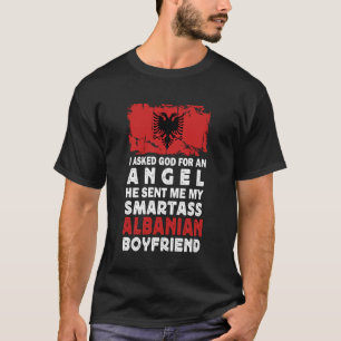 Camiseta Novio albanés gracioso y listo bandera de Albania