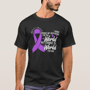 Camiseta Novio Alzheimers Día de Conciencia Mes de Enfermed