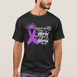 Camiseta Novio Alzheimers Día de Conciencia Mes de Enfermed