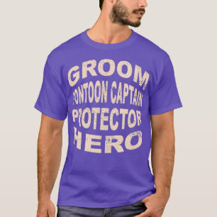 Camiseta Novio Capitán Protector Héroe Novio Pontón