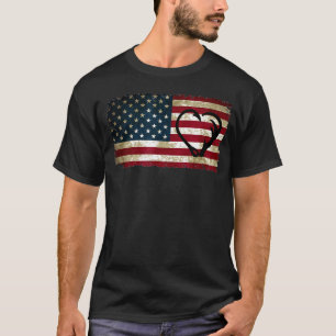 Camiseta Novio cazador de ciervos con bandera americana pes