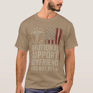 Camiseta Novio de apoyo emocional no acariciar divertido re