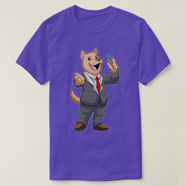 Camiseta Novio de boda de perro Anillo de boda (Diseño del anverso)