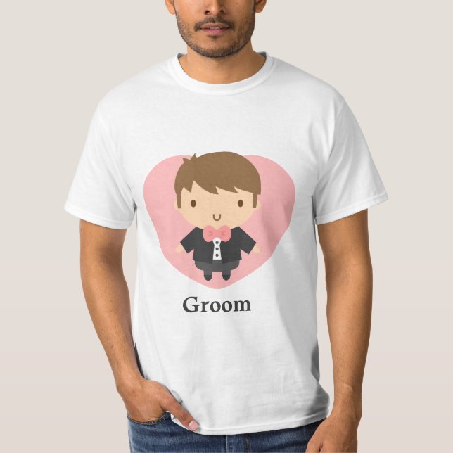 Camiseta Novio de boda lindo en esmoquin (Anverso)