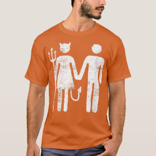 Camiseta Novio de hombre prometido novia ella diablo Ma