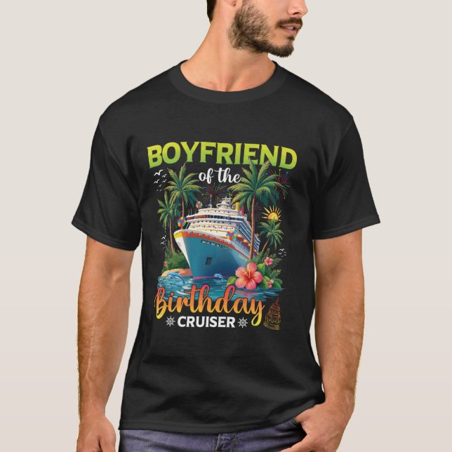 Camiseta Novio de la novia del crucero de cumpleaños (Anverso)