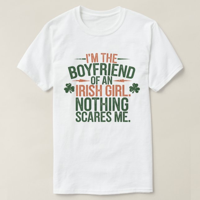Camiseta Novio del Chica irlandés Brave St. Patrick's Day (Diseño del anverso)