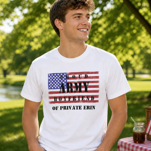 Camiseta Novio del Ejército Orgulloso Patriótico Bandera
