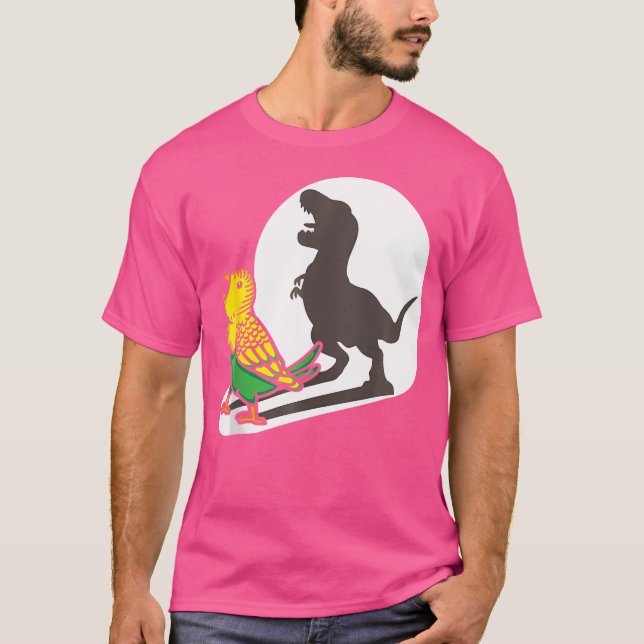 Camiseta Novio Dinosaurio Zookeeper Paleontólogo Budgie Par (Anverso)