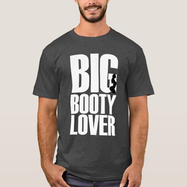 Camiseta Novio Divertido de Trasero Grande en Gráfico de Te (Anverso)
