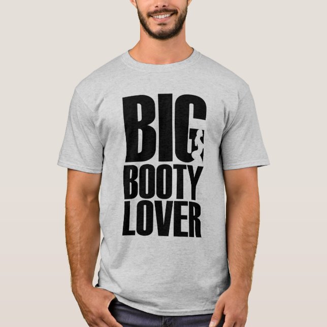 Camiseta Novio Divertido de Trasero Grande en Gráfico de Te (Anverso)