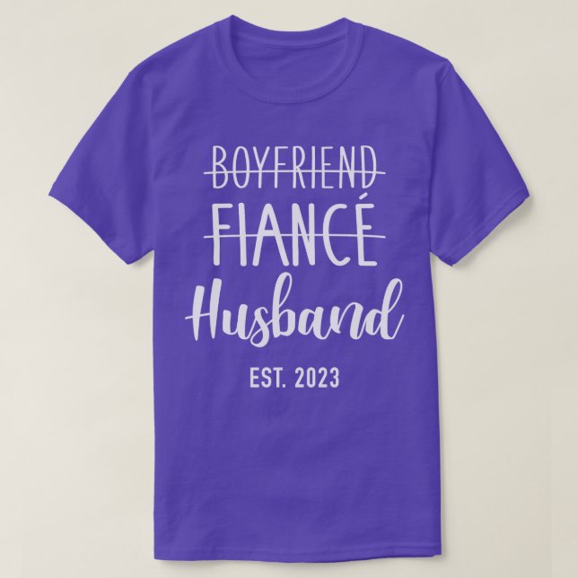 Camiseta Novio fianc hus 2023 para boda y luna de miel (Diseño del anverso)