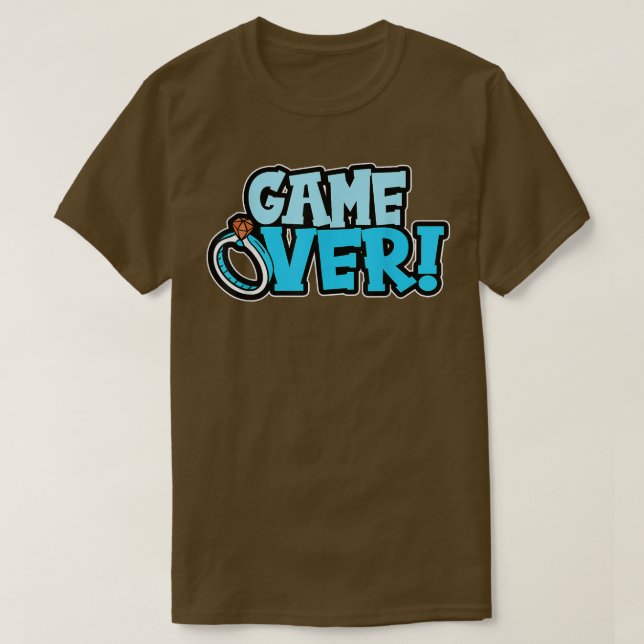 Camiseta Novio Game Over  (Diseño del anverso)