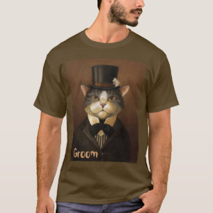 Camiseta NOVIO, gato divertido del novio