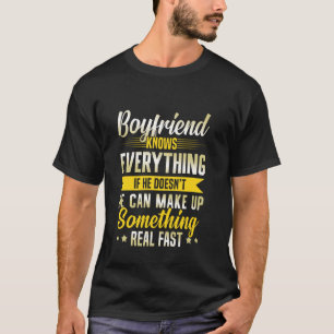 Camiseta Novio gracioso lo sabe todo Girlfriend Relati