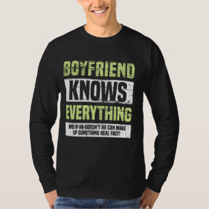 Camiseta Novio gracioso lo sabe todo Girlfriend Relati