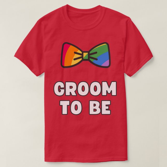 CAMISETA NOVIO HOMOSEXUAL PARA DESPEDIDA DE SOLTERO LGBT (Diseño del anverso)
