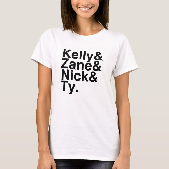 Camiseta Novio Kelly, Zane, Nick, Ty del libro (Anverso)